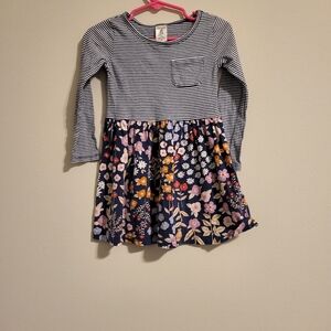 Striped and floral dress 2T